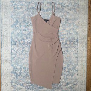 Streetwear Society Women's Taupe Spaghetti Strap Dress, Size L